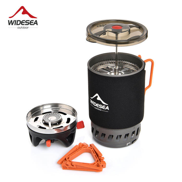 Widesea Camping Cooking System with Heat Exchanger Portable AllinOne Cooker Outdoor Gas Stove