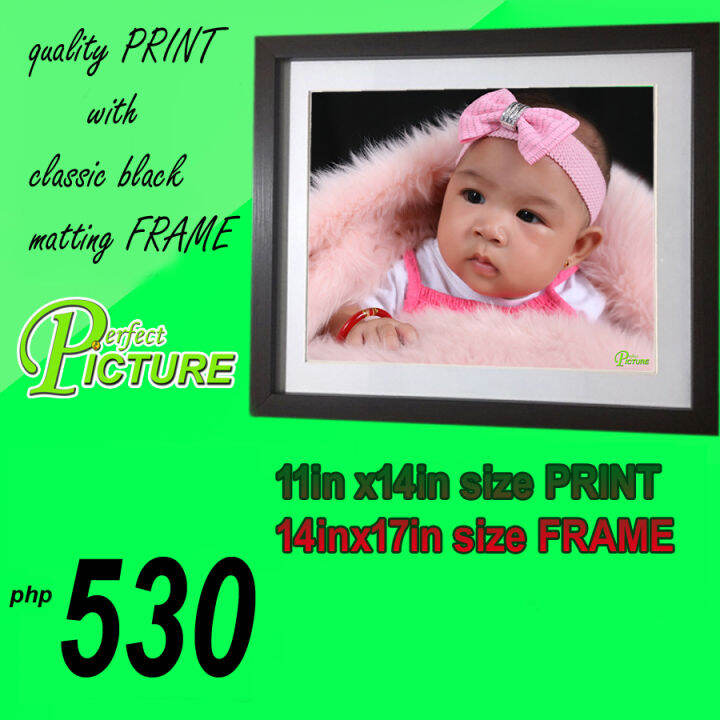 11x14 print with frame(matting) Lazada PH