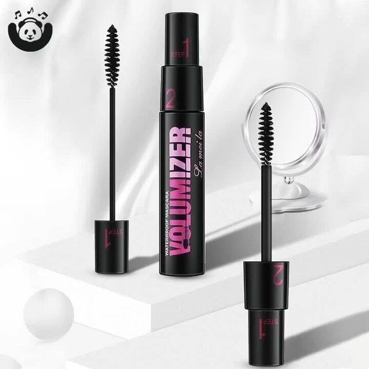 2 In 1 3D Mascara Longlasting Thick Curly Eyelash Extender Cosmetic