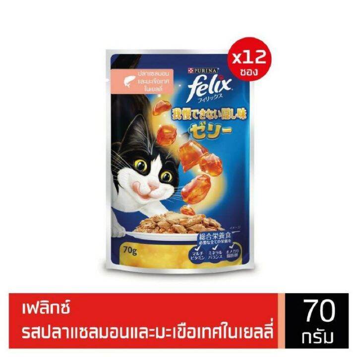 เฟลิกซ์-felix-อาหารเปียกแมว-1-โหล-ขนาดซอง-70-กรัม-12-ซอง