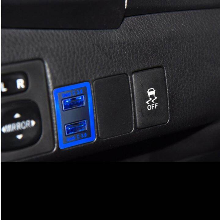 usb-qc3-0-3-0-quick-charge-for-toyota-car-ชาร์จมือถือภายในรถ-โตโยต้า-ไฟสถานะเปลี่ยนสีได้