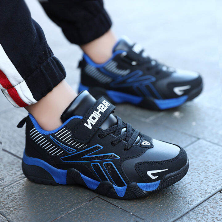 Middle and Big Boys Shoes Spring 2023 New Leather Surface Waterproof 10