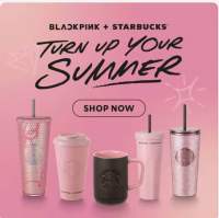 (New Collection) BLACKPINK + Starbucks #TurnUpYourSummer Mug, Cold cup, Tumbler ของแท้จาก Shop สตาร์บัคส์