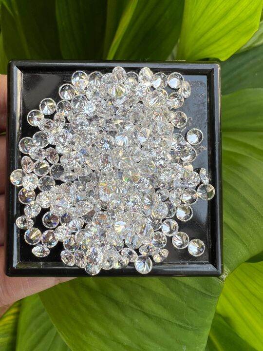 เพชรรัสเซีย-รูปกลม-american-diamond-white-cubic-zirconia-round-shape-3-25mm-100pcs