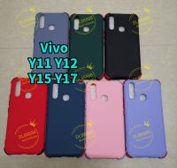 ✨พร้​อมส่งใน??✨เคสTPUนิ่มสีพื้นปุ่มสี For Vivo Y11 / Y12 / Y15 / Y17