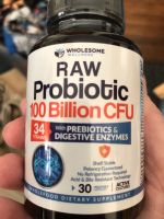 Organic Probiotics 100 Billion CFU, Dr Formulated Probiotics for Women, Probiotics for Men and Adults, Complete Shelf Stable Probiotic Supplement with Prebiotics &amp; Digestive Enzymes; 30 Capsules by wholesome wellness