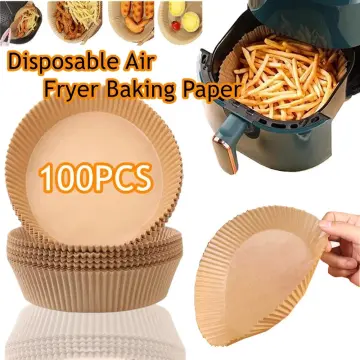 Air Fryer Liner Disposable, LOVE DOCK 100Pcs Parchment Paper, Air Fryer  Disposable Paper Liner for Microwave, Non-Stick Air Fryer Liners Square  Free