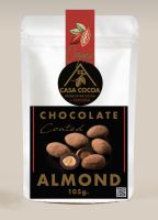 อัมอนด์เคลือบช็อกโกแลต  Almond Coated Chocolate Dark 70% ขนาด105g.Casa Cocoa by COCORA Organic Farm