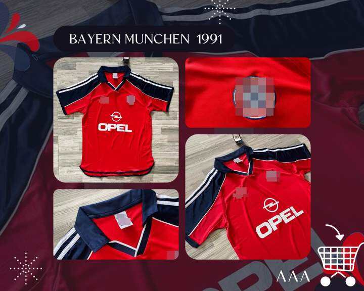 เสื้อฟุตบอลย้อนยุคทีม บาเยิน มิวนิค ปี1991 เกรดแฟนบอล BAYERN MUNCHEN