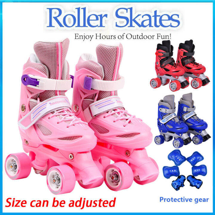 Double Row Adjustable Skate skates For Kids Roller Skates 4 Wheel ...