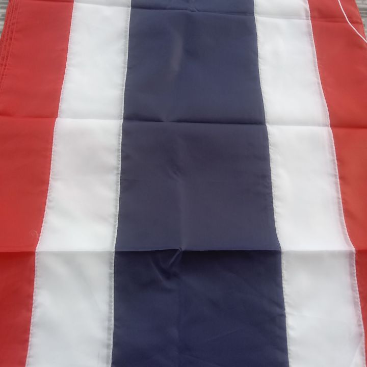 ธงชาติไทย-ผ้าต่วน-ขนาด60-90ซ-ม-ธงชาติเบอร์6-ธงประจำชาติไทย