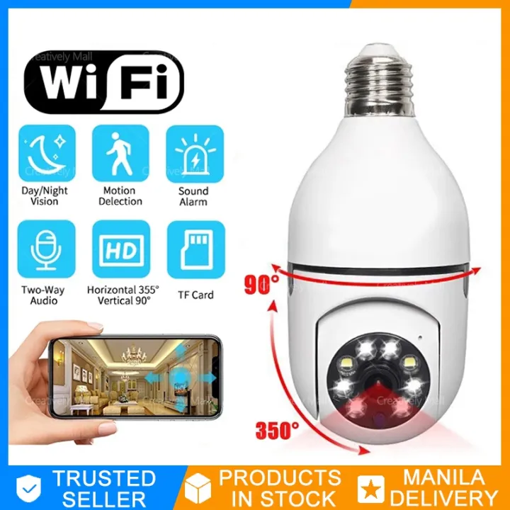 V380 Pro Q16s Cctv Ip Camera Wi-fi Wireless Bulb Network Security 1080p 