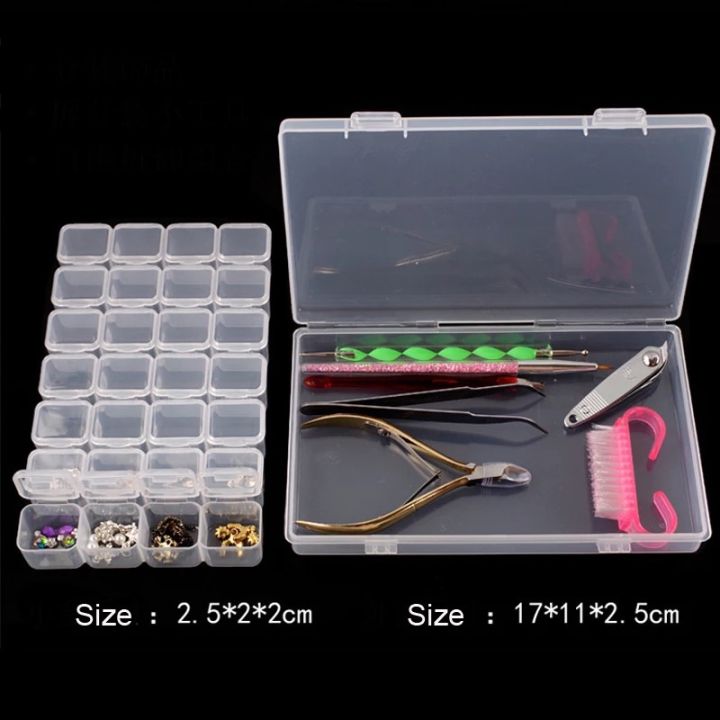 กล่องพลาสติก-กล่องจิว-กล่องใส่อะไหล่nail-art-plastic-empty-box-storage-rhinestone-gems-crystal-glitter-beads-accessories-decoration-organizer-container-case
