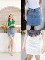 Dewishes ?? Denim Skirt กระโปรงยีนส์สั้น สีขาว / สีเข้ม / สีอ่อน