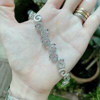 Titapa jewelry สร้อยข้อมือเพชรมาใหม่ เพชรครึ่งเส้นสายพ่นทรายสลับเงาเพชรขาววิ้งๆน้ำ100 คัดทุกเม็ดเหลี่ยมH&amp;Aเพชรคมน้ำลึกสวยเล่นไฟระยิบระยับปราณีตละเอียดมากตัวเรือนมีน้ำหนักแข็งแรงใส่ได้ทุกโอกาสเรียบหรูโดดเด่นทันสมัยขายดีแนะนำ