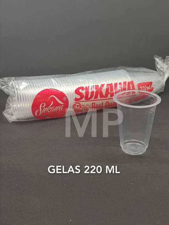 Gelas Plastik Bening Gelas Kopi Teh Ml Sukawa Isi Pcs Lazada