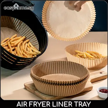 Air Fryer Liners Round Air Fryer Paper Disposable Baking Sheets Parchment  Papers Steamer Mat Drop Shipping