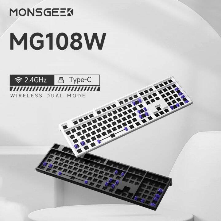 ดั้งเดิม Akko MONSGEEK MG108W ชุดแป้นพิมพ์108คีย์ Hot-Swap เชิงกล ...