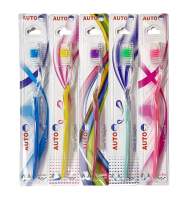 AUTO แปรงสีฟัน Toothbrush ขนแปรงเรียวนุ่ม ปลายขนโค้งมนขจัดคราบต่าง ๆ ได้อย่างดี พร้อมทั้งอ่อนโยนต่อเหงือกและฟัน