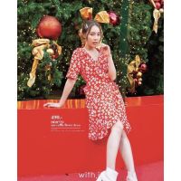 ส่งต่อ เดรส with it flower dress สีแดง?like new?