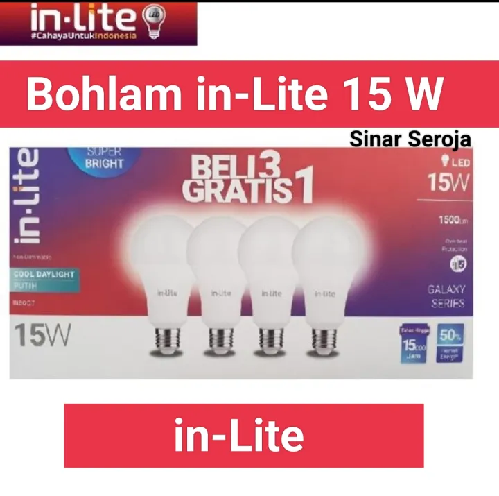 Lampu Inlite In Lite Led Bulb Bohlam Murah Watt Watt Paket