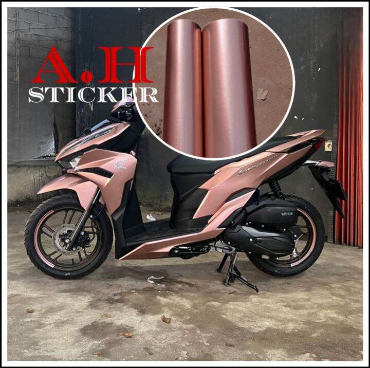 A H Skotlet Stiker Variasi Motor Skotlet Motor Warna Rose Gold Metalic