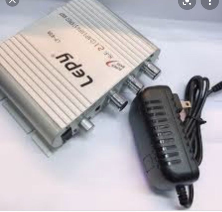 เพาเวอร์แอมป์จิ๋วLEPY 2.1CHพร้อมหม้อแปลงไฟบ้าน12V2A