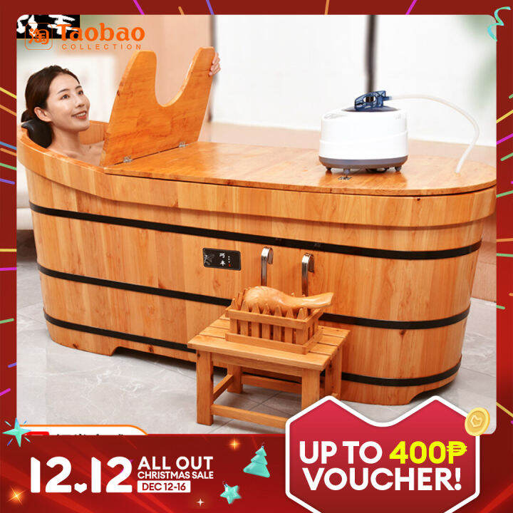 Cedar Bath Barrel Household Full Body Adult Wooden Barrel Bathtub Bath