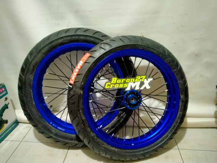 BAN SUPERMOTO KLX / DTRACKER 150 BLUE | Lazada Indonesia