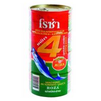 ROZA โรซ่า ปลากระป๋อง แมคเคอเรล ในซอสมะเขือเทศ 185g.×4