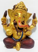 Resin Statue Of Shree Ganesh In Golden Color