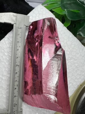 Zircon pink 807 gram 100x40mm   เพชรรัสเซีย พลอยก้อนสำหรับตัดสำเร็จรูป เนื้อแข็ง สี  ZIRCONIA PINKr จียก่อนได้ทุกชนิด