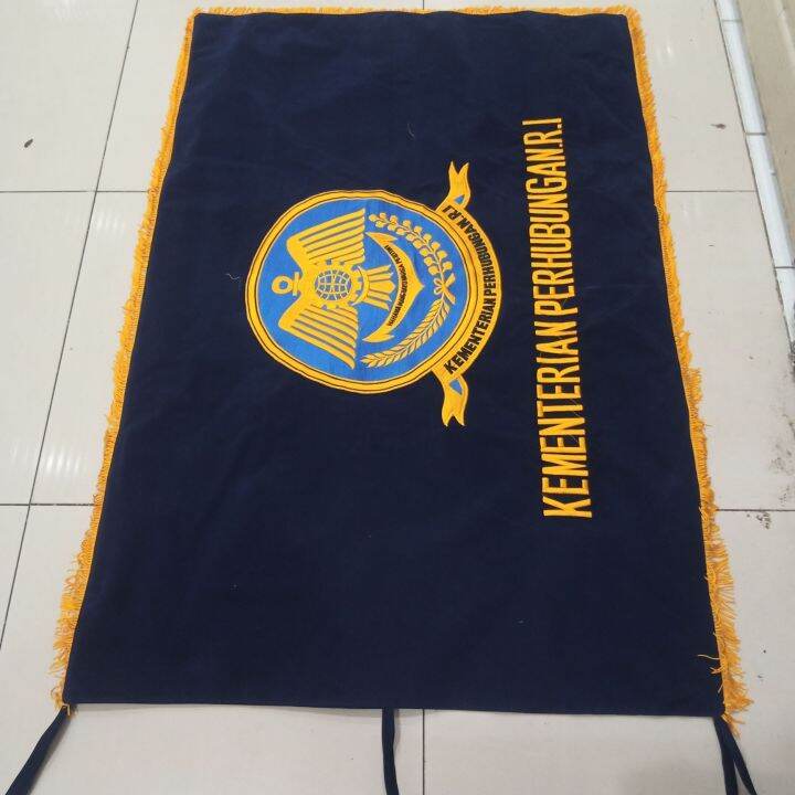 Set Bendera Pataka Kementerian Perhubungan Dan Bendera Merah Putih