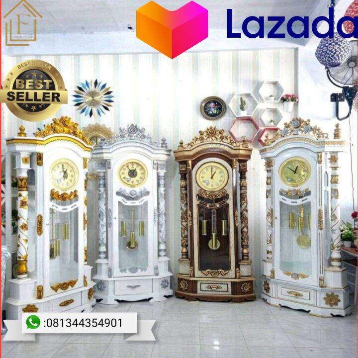 Lemari Jam Hias Kayu Jati Lazada Indonesia