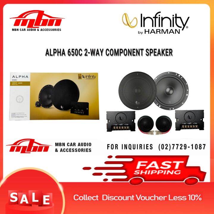 Infinity Alpha 650C 6.5" 2 way Component Speaker / 6530 6.5" Coaxial