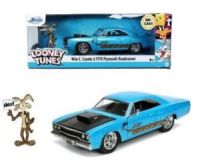 Jada 1:24 Diecast 1970 Plymouth Roadrunner con Wile E Coyote Figures