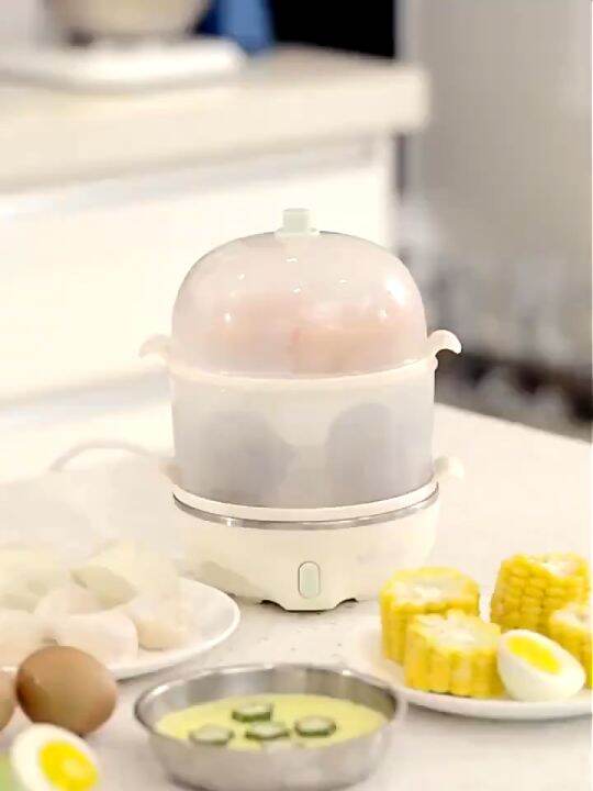 Bear Electric Egg Cooker with Double Layer, Several Functions, and