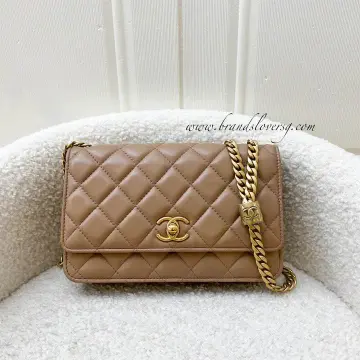 Chanel small flap bag in black with adjustable strap, Luxury, Bags