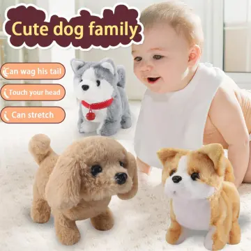 18CM Electric Simulation Puppy Plush Toys Interactive Cute Dog Robot Funny  Wagging Shaking Toy for Kids Birthday Xmas Gift - Realistic Reborn Dolls  for Sale