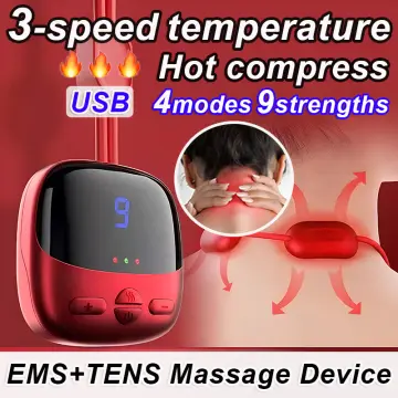 Smart TENS Pulse Neck Back Massager Rechargeable Hot Compression
