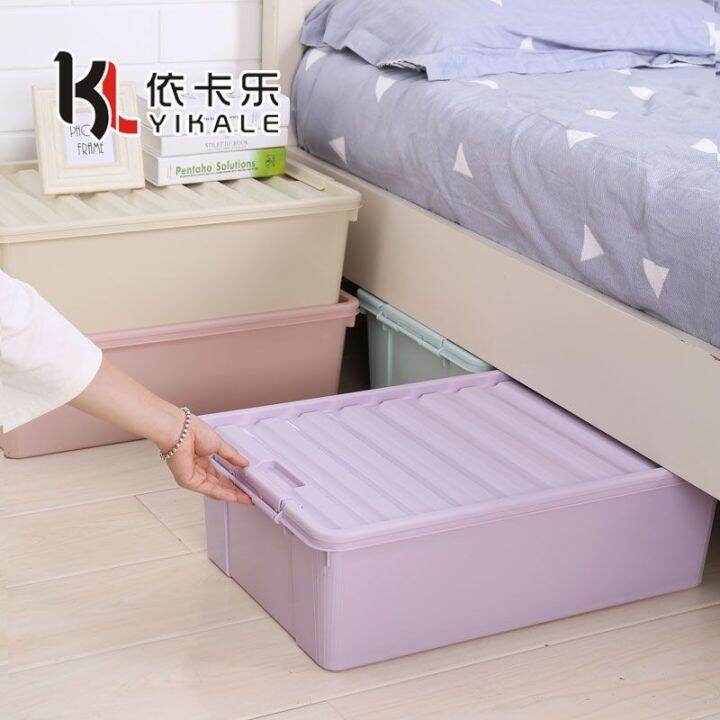 Extra Large Bed Bottom Storage Box Flat Drawer Plastic Storage Box Clearance Covered under Bed
