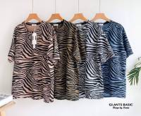 NARA19​SHOP​?​เสื้อยืดคอกลมลายZEBRA ทรงสวย​ Oversize ?​ป้ายแท้