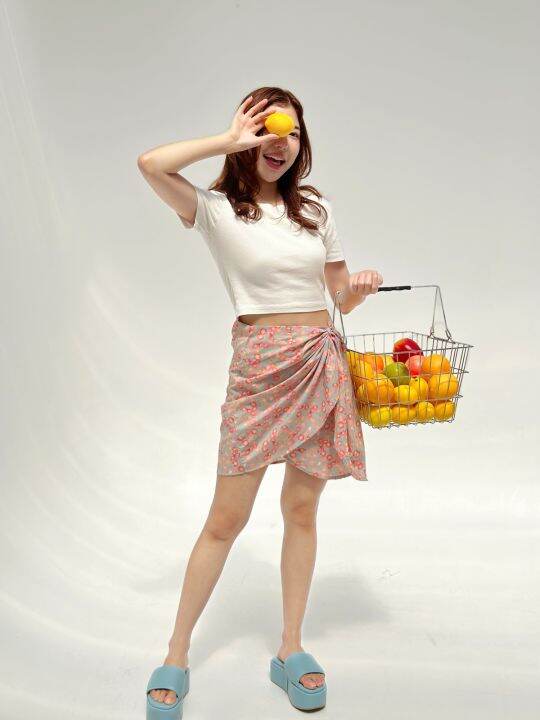 aster-wrap-skirt-กระโปรงไขว้หน้า-dressylismm-ฟรีไซส์-วิธีใส่อยู่ในไอ-จี-ค่ะ