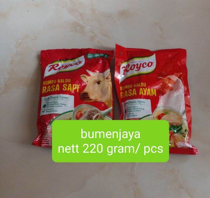 Royko Bumbu Kaldu Masak Rasa Sapi Atw Rasa Ayam 220 Gram | Lazada Indonesia