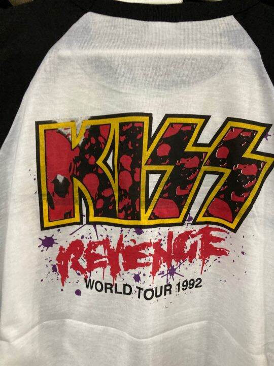 เสื้อวง-แขนสามส่วน-kiss-สไตล์วินเทจ