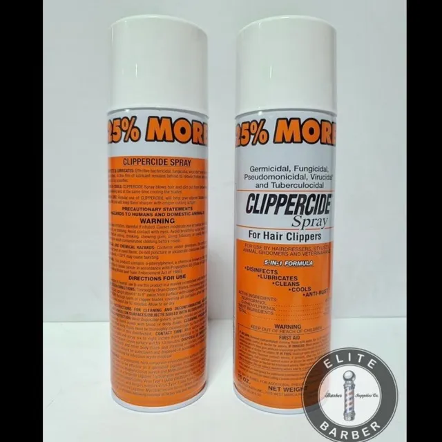 Clippercide Spray For Hair Clippers 5 in 1 Disinfects Lubricates Cleans Cools Antirust