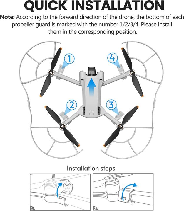 startrc-quick-release-propeller-guard-for-dji-mini-3-pro-drone-prop-protector-anti-collision-integrated-bumper-blade-protective-cover