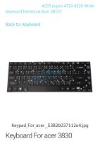 Keyboard For acer 3830(คีร์บอร์ดacer ทุกรุ่น ราคาเริ่มต้น800บาท)