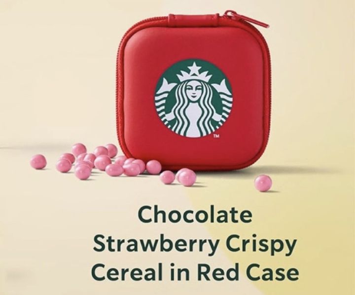 starbucks-strawberry-cereal-in-red-case-ไม่มีขนม