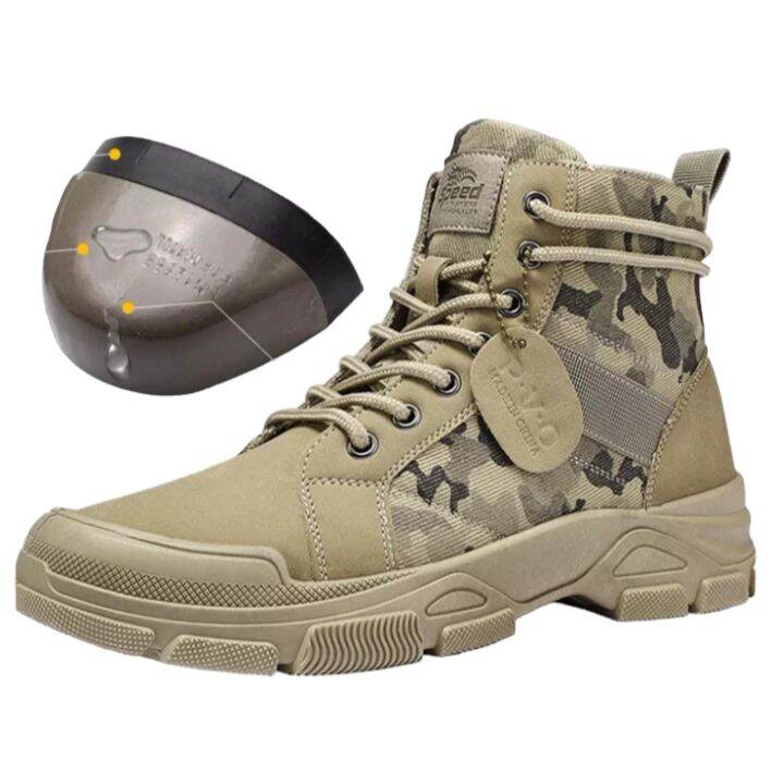 TACTICAL STEEL TOE SAFETY SHOES (add 1 size) | Lazada PH